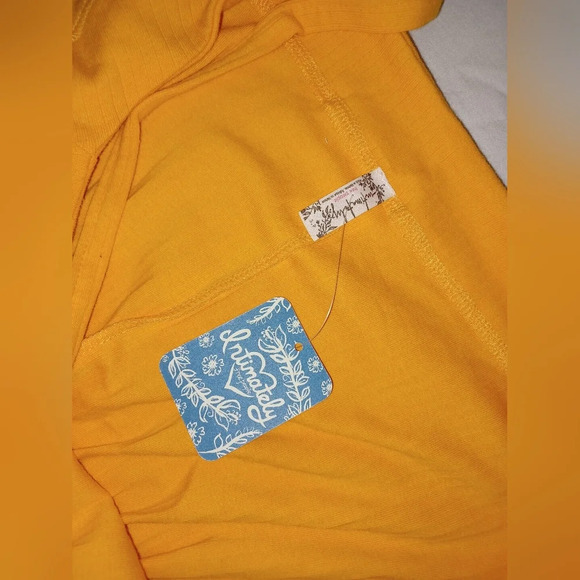 A NWT - Free People Marissa Tangerine Yellow Bodysuit Tank Top - Picture 3 of 6